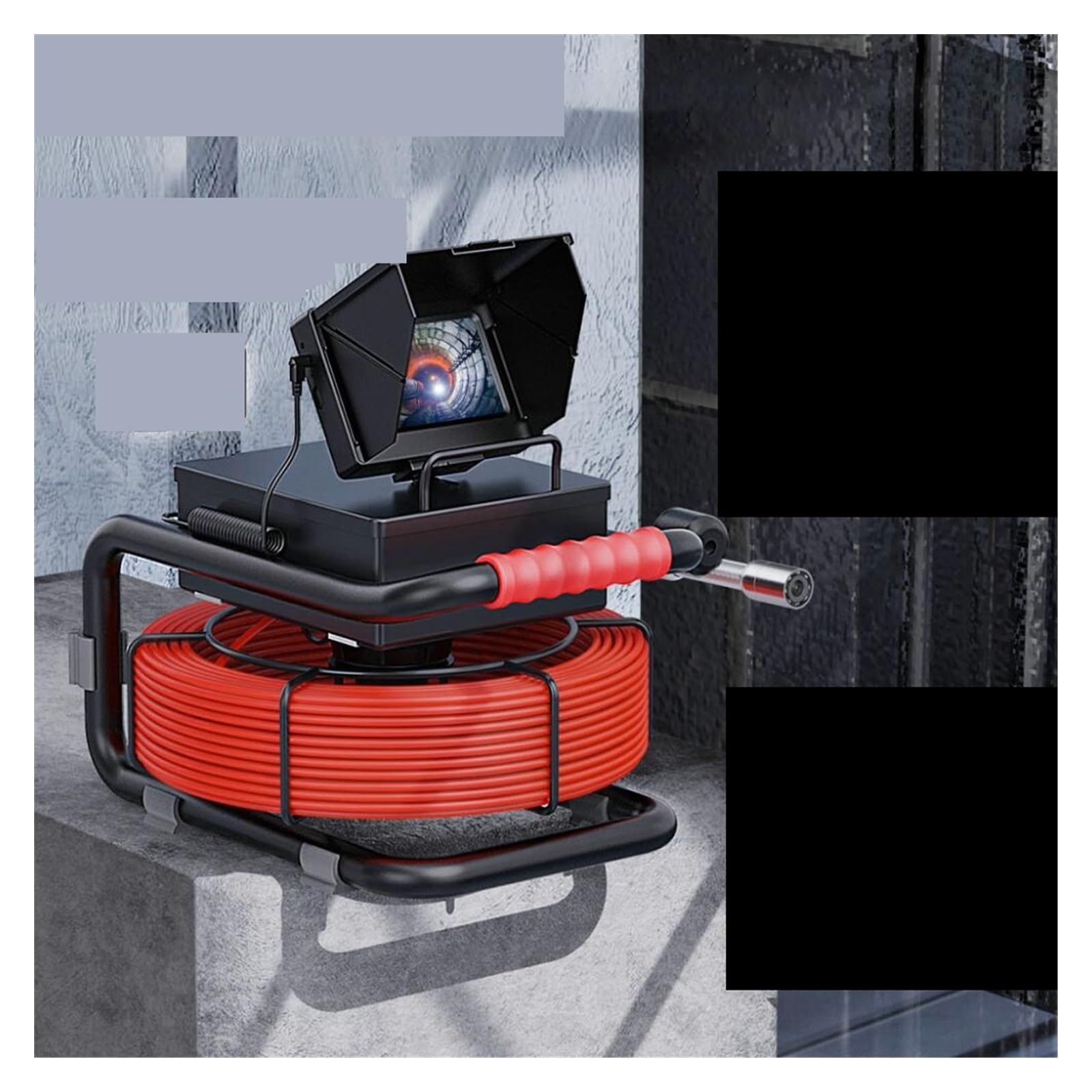 Sewer Camera, Sewer Pipe Inspection Camera, 16GB Card DVR IP68 Drain 17/23MM Pipeline Industrial Endoscope with 4.3 Video Monitor(30m,17MM-with DVR)