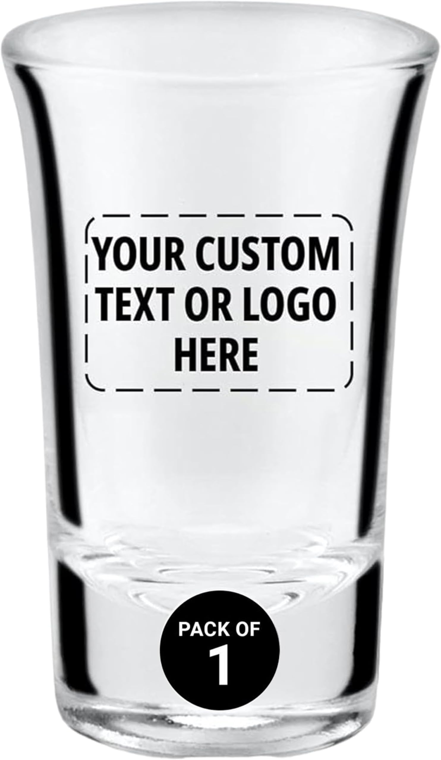 Personalized Shot Glasses | 1 Pack | Quality Glass 1.5oz Custom Shot Glasses with Laser Engraving | Great for Wedding Favors, Bachelorette Party Gifts, Customized Party Favors, Unique Gifts