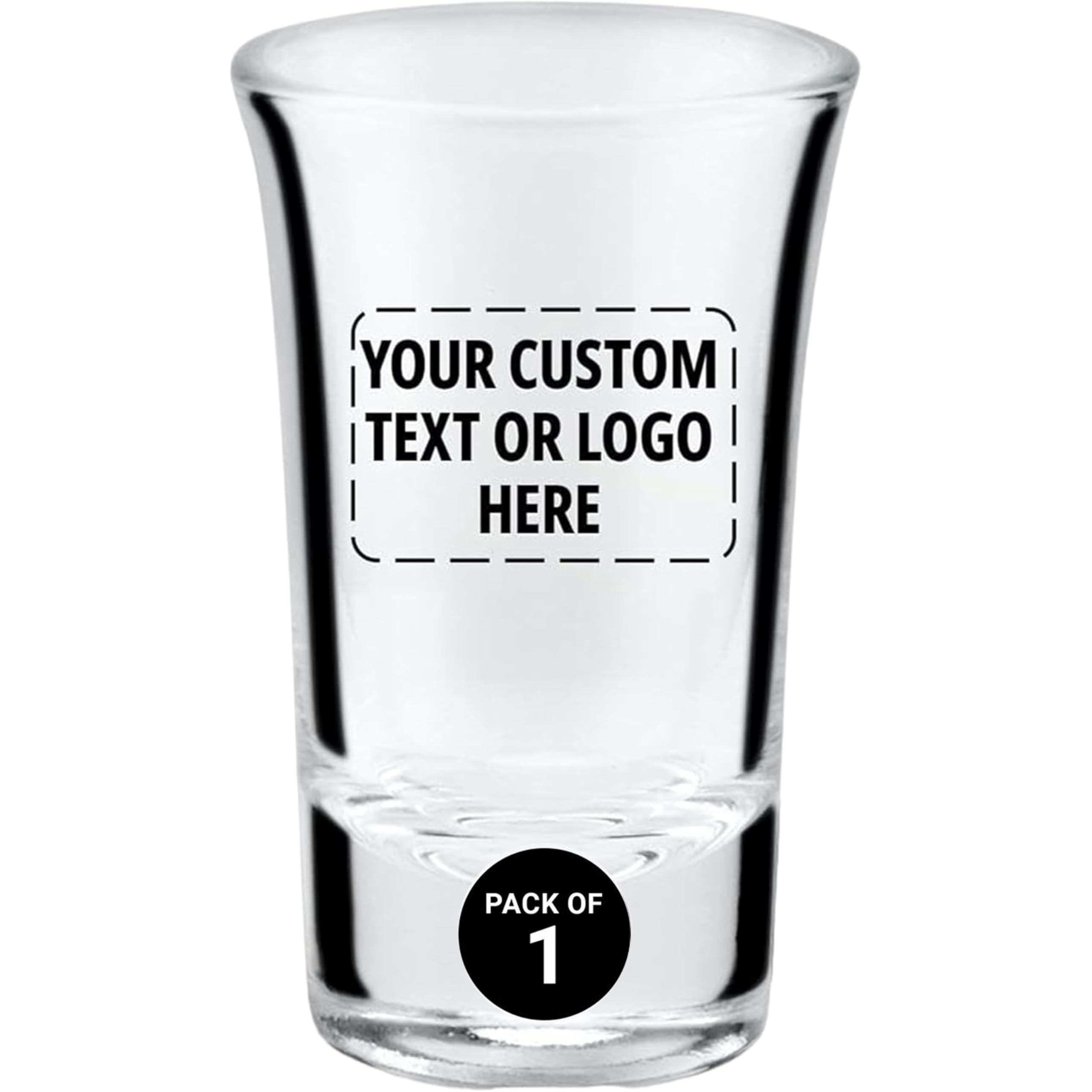 Personalized Shot Glasses | 1 Pack | Quality Glass 1.5oz Custom Shot Glasses with Laser Engraving | Great for Wedding Favors, Bachelorette Party Gifts, Customized Party Favors, Unique Gifts