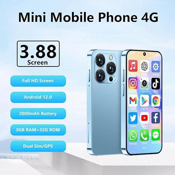 Mini Phone,Mini Smartphone 4G Unlocked,3.88