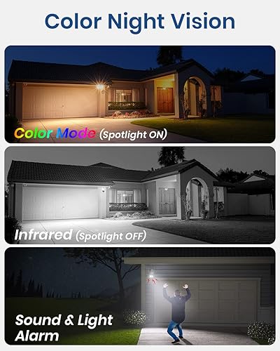 Miniatura 5 de AOSU Cámara de seguridad 2K para exteriores con escenas panorámicas de inclinación de 360 preestablecidas y crucero temporizado, la cámara WiFi