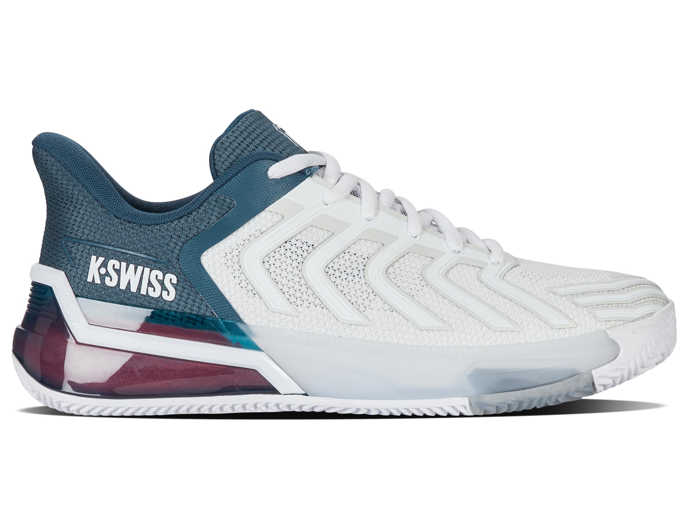 K-Swiss Mens Ultrashot 4 HB Tennis Shoe - Herringbone Bottom for Clay Courts