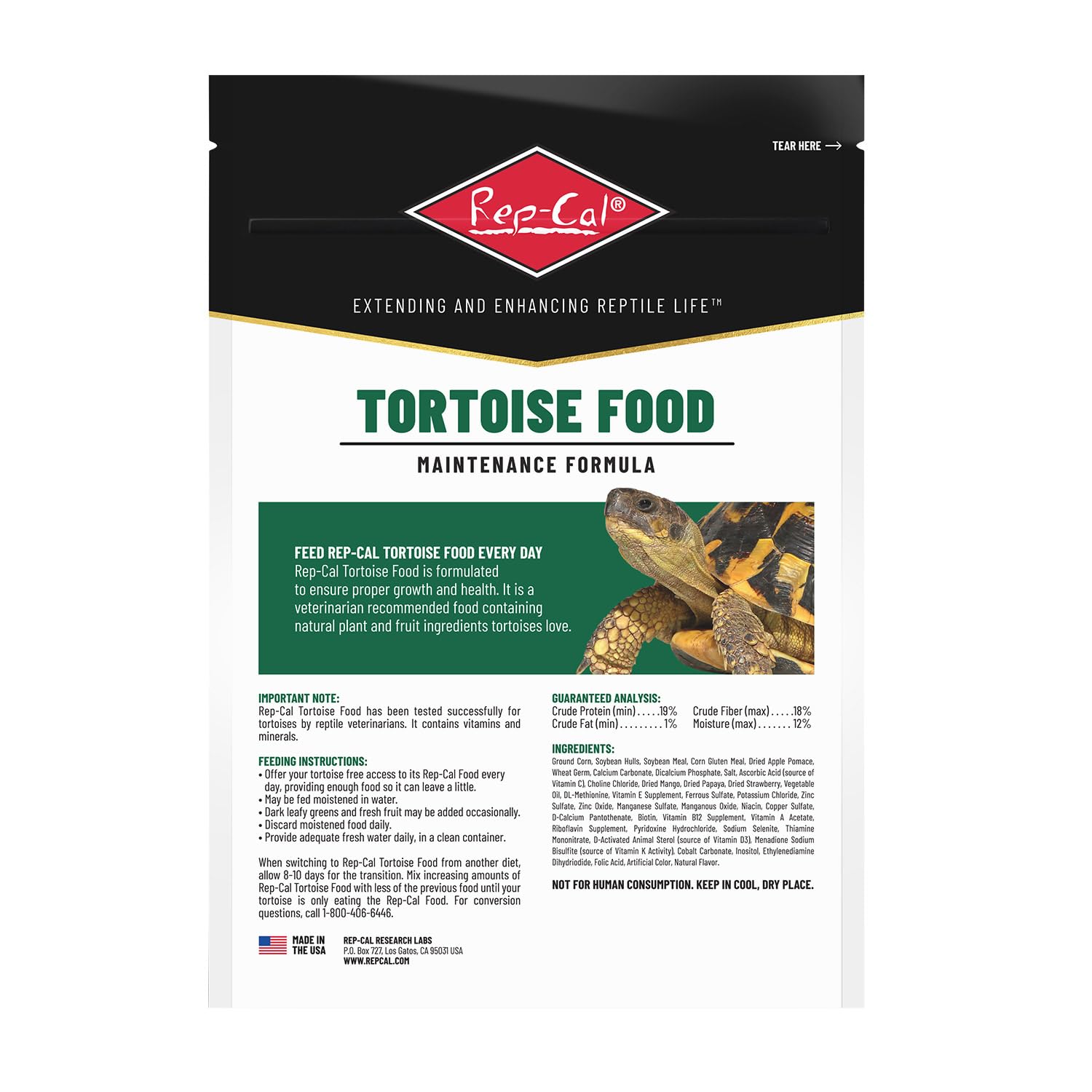 Rep-Cal Tortoise Food - 12 oz