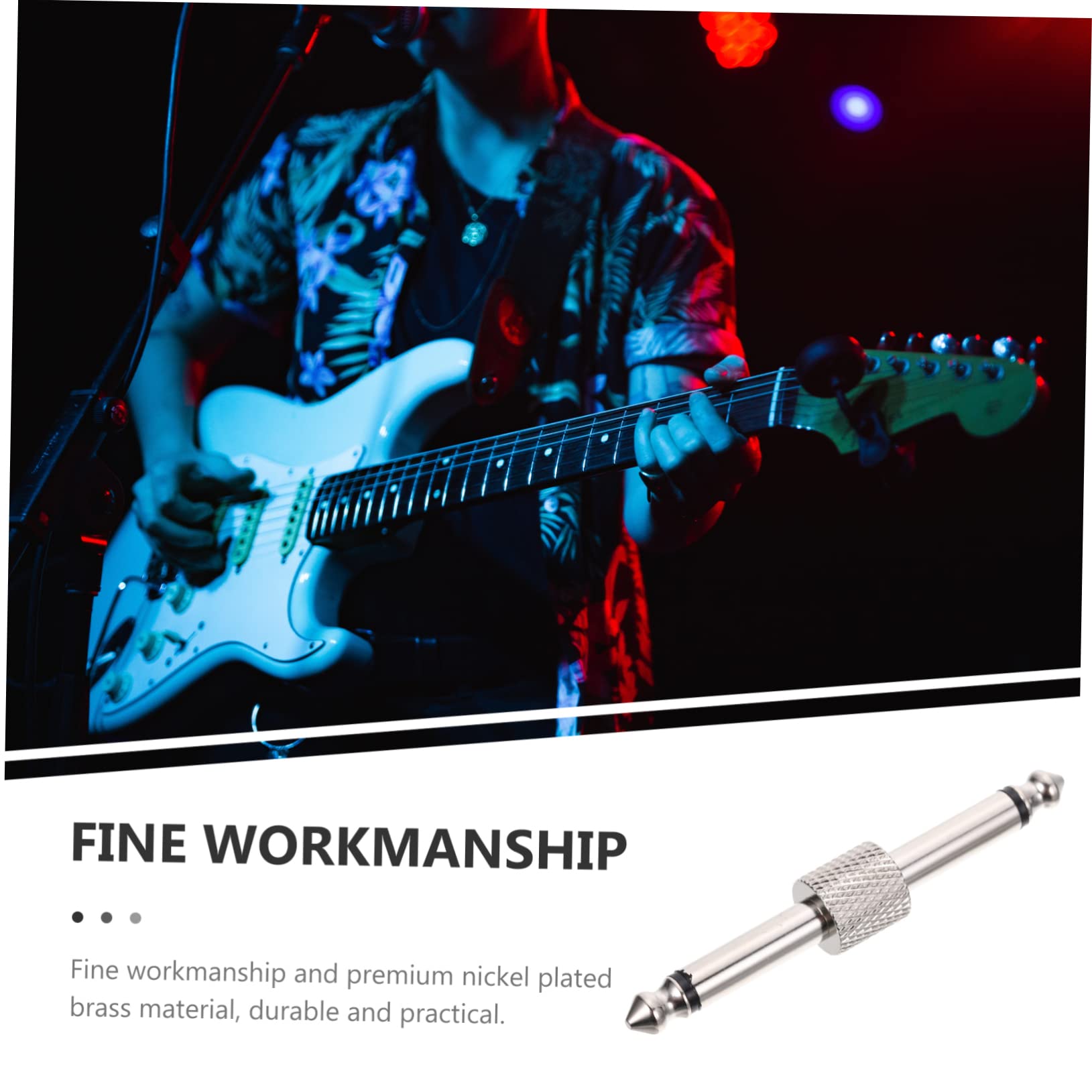 ibasenice 5sets Guitar Effect Pedals Adapter Nickel Plated Brass Pedal Patch Cables Guitar Pedal Board Connector 3pcs*5
