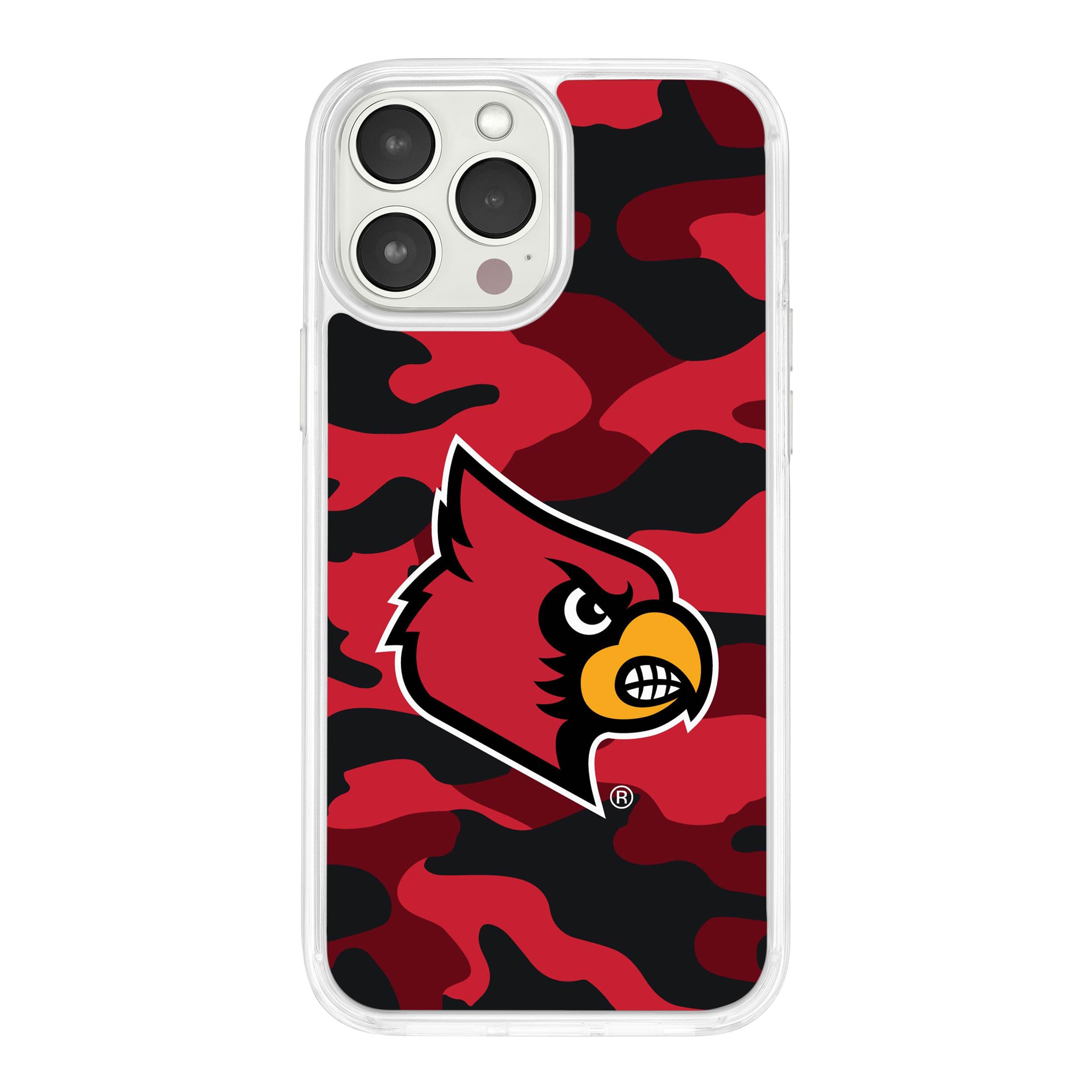 Affinity Bands Louisville Cardinals HD Phone Case Compatible with MagSafe Apple iPhone 15 Pro (Camo)