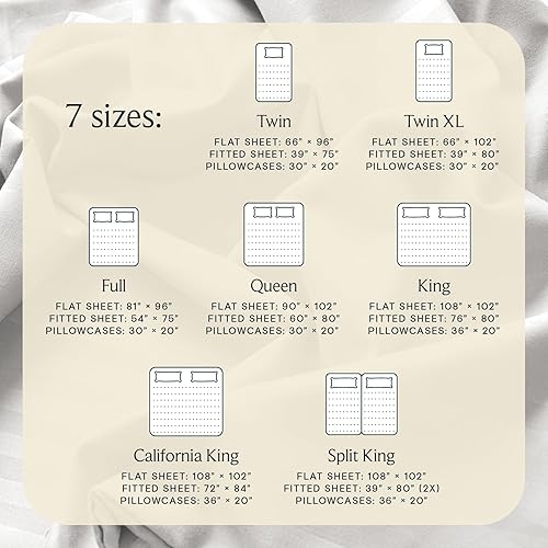 Miniatura 7 de LuxClub - Juego de sábanas, 6 piezas, rayón hecho de bambú, esquinas tipo bolsillos profundos hasta 18 in, sedosas, antiarrugas, frescas, aptas