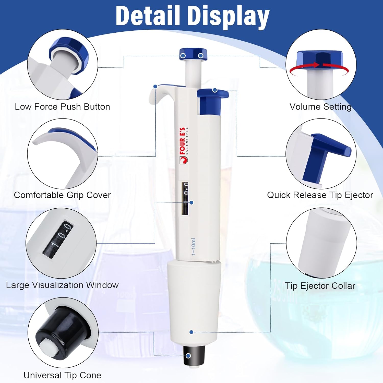 500 PCS 20 mL Glass Vials with 10 mL Micropipette