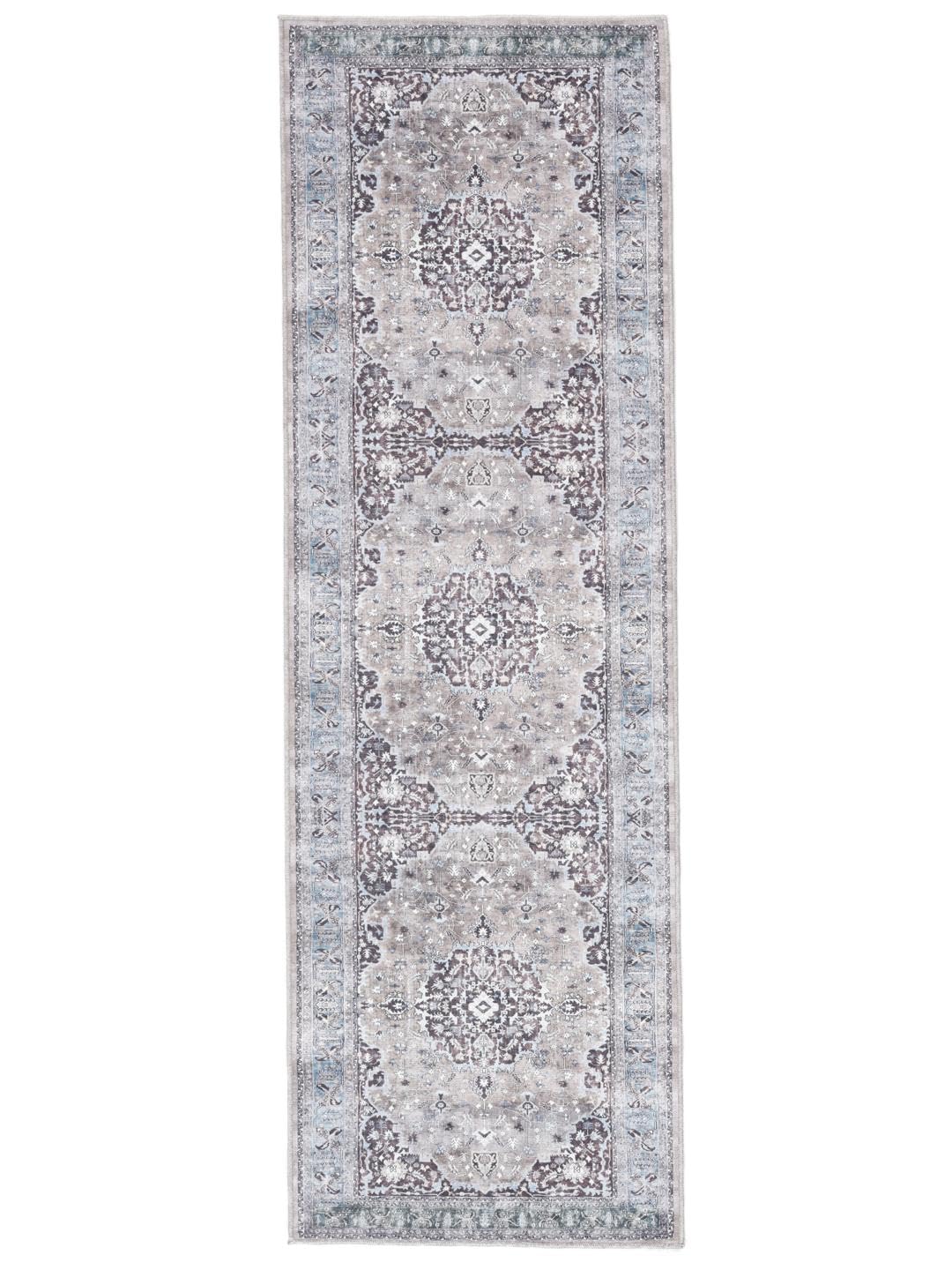 RugVista Gina Oriental, Dywan, Nowoczesne, 80 x 250 cm, Prostokąt, Niski, Pokój dzienny, Sypialnia, Korytarz, Prać w pralce, Szary/Beżowy