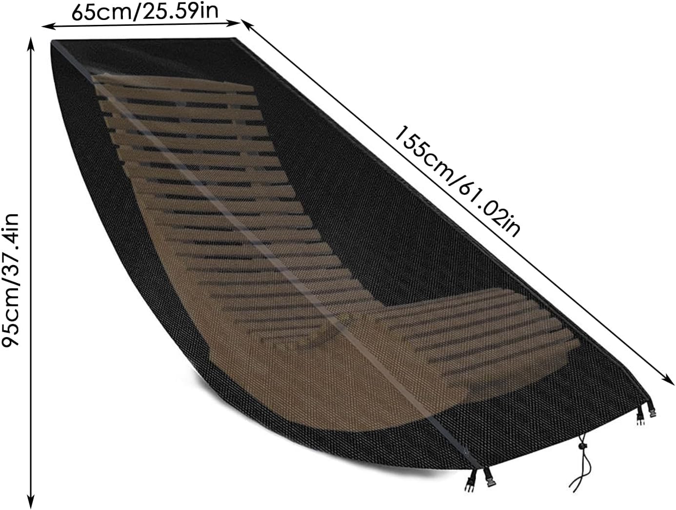 Abdeckung für Saunaliege, Schaukelliege Outdoor, Gartenliege, Gartenliege Holz, Sonnenliege Hüllen, Gilt für Liegestuhl 155 * 65 * 95cm
