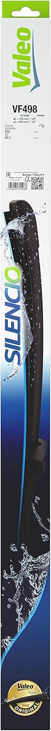 Valeo Silencio Wiper Blade VF498-574598 - Front Length: 750mm/630mm - Set of 2 Wiper Blades (for Right Hand Drive Vehicles)