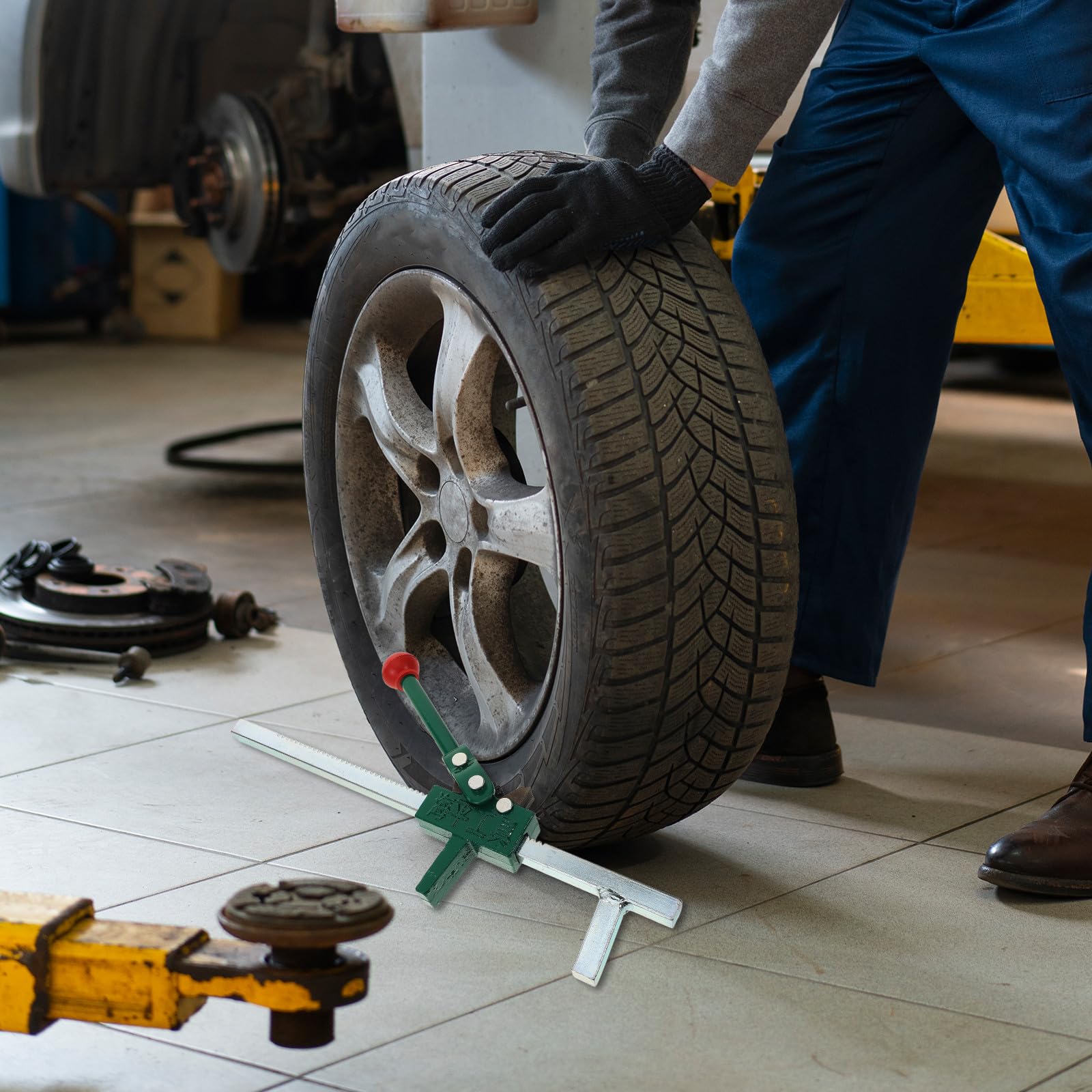 PACKOVE Strumento Manuale Efficiente e Comodo per Espansione Pneumatici in Acciaio Fuso per Sostituzione e Riparazione di Pneumatici Auto e Camion
