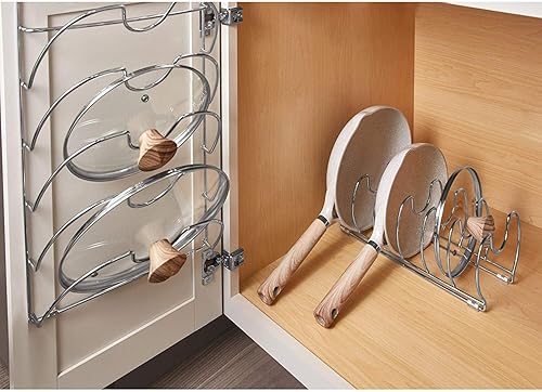 Miniatura 5 de iDesign InterDesign - Sartenes de almacenamiento para gabinete de cocina, sartenes-13, cromo Classico utensilios de cocina de 13 pulgadas, 13.2 x