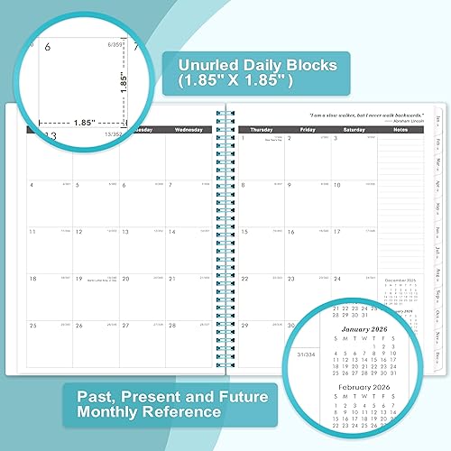 Vista 3 de 2026-2027 Monthly Planner - Monthly Calendar 2026-2027 with Two-Side Pocket, January 2026 - December 2027, 9" x 11", 2 Years Calendar Planner