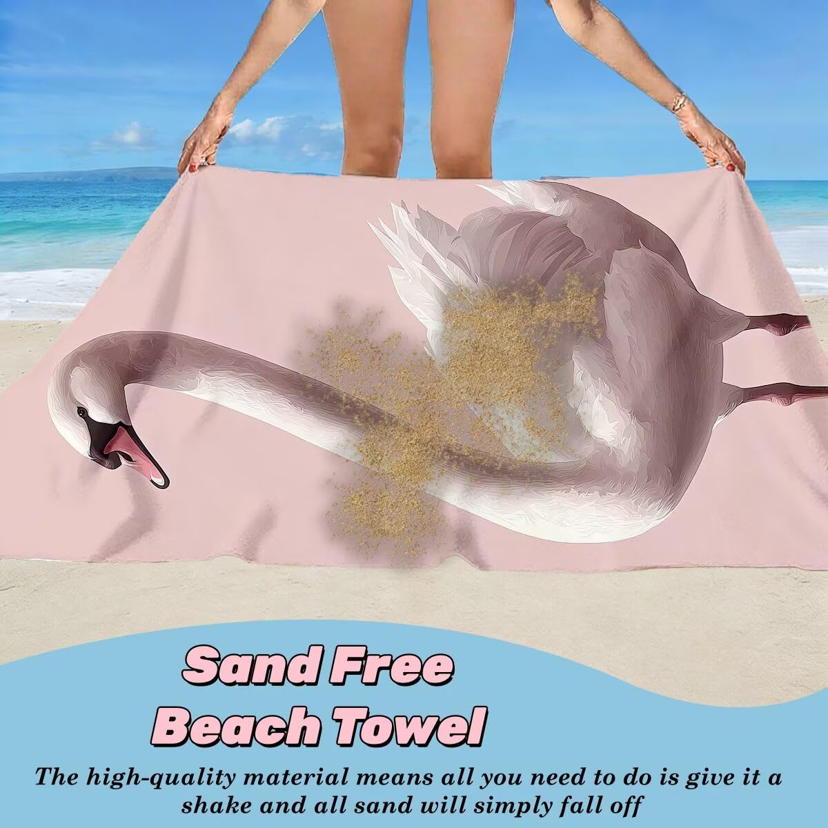 Toalla Playa 80x160 cm, Toalla Gimnasio Microfibra Secado Rapido, Juego de 2 Antiarena Toallas de Playa, Ligera Compacta Toallas Microfibra Grande para Viaje, Regalo Hombre Regalo Mujer (Océano) -4115