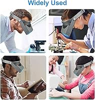 Vista 7 de SUNJOYCO Head Mount Magnifier, Headband Magnifying Glasses 1.5X 2.0X 2.5X 3.5X, Headband Magnifier with 4 Optical Glass Lenses, Jewelers Visor for