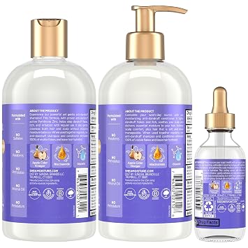 SheaMoisture Anti-Dandruff Shampoo & Conditioner + Scalp Repair & Hydrate Serum with Niacinamide, Shea Butter, 3% Salicylic Acid for Flakes & Itchy Scalp