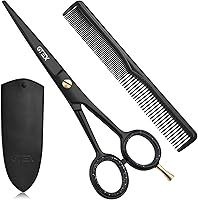 GTEX 6.5 Inch Professional Hair Cutting Scissors - Super Sharp Barber Shears with Comb & Case for Salon & Home