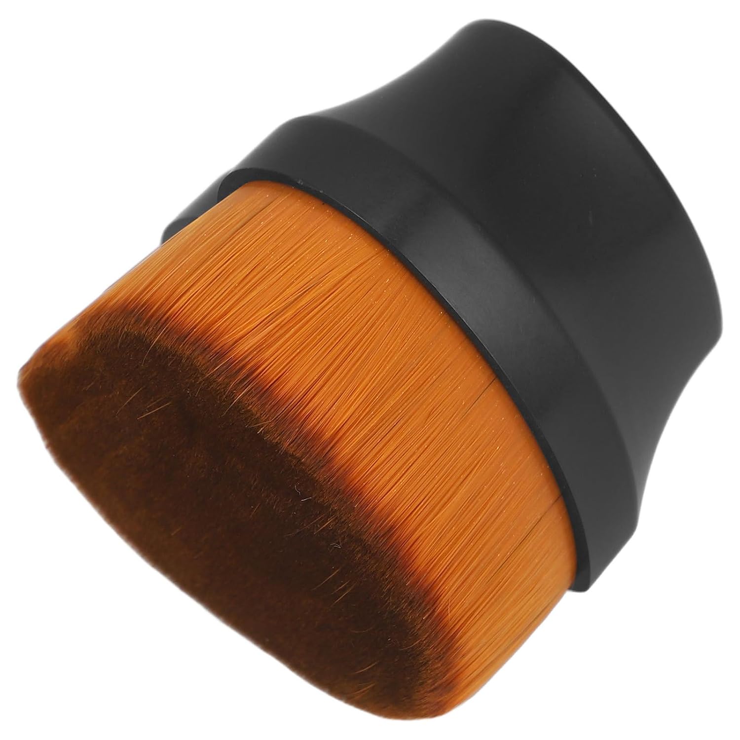 Heart Shaped Small Foundation Brush Portable Black-brown Makeup Brush for Liquid and Loose Powder Face Application for Travel and Daily Use