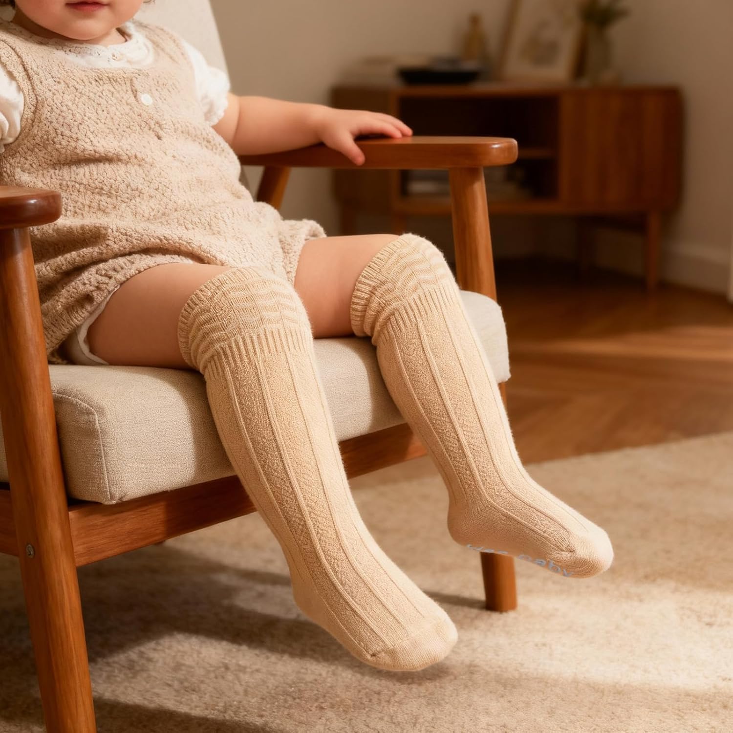 Toddler Girls Knee High Socks Soft Cotton Ruffle Long Tube Socks For Preemie Infant Newborn Toddler - Image 6