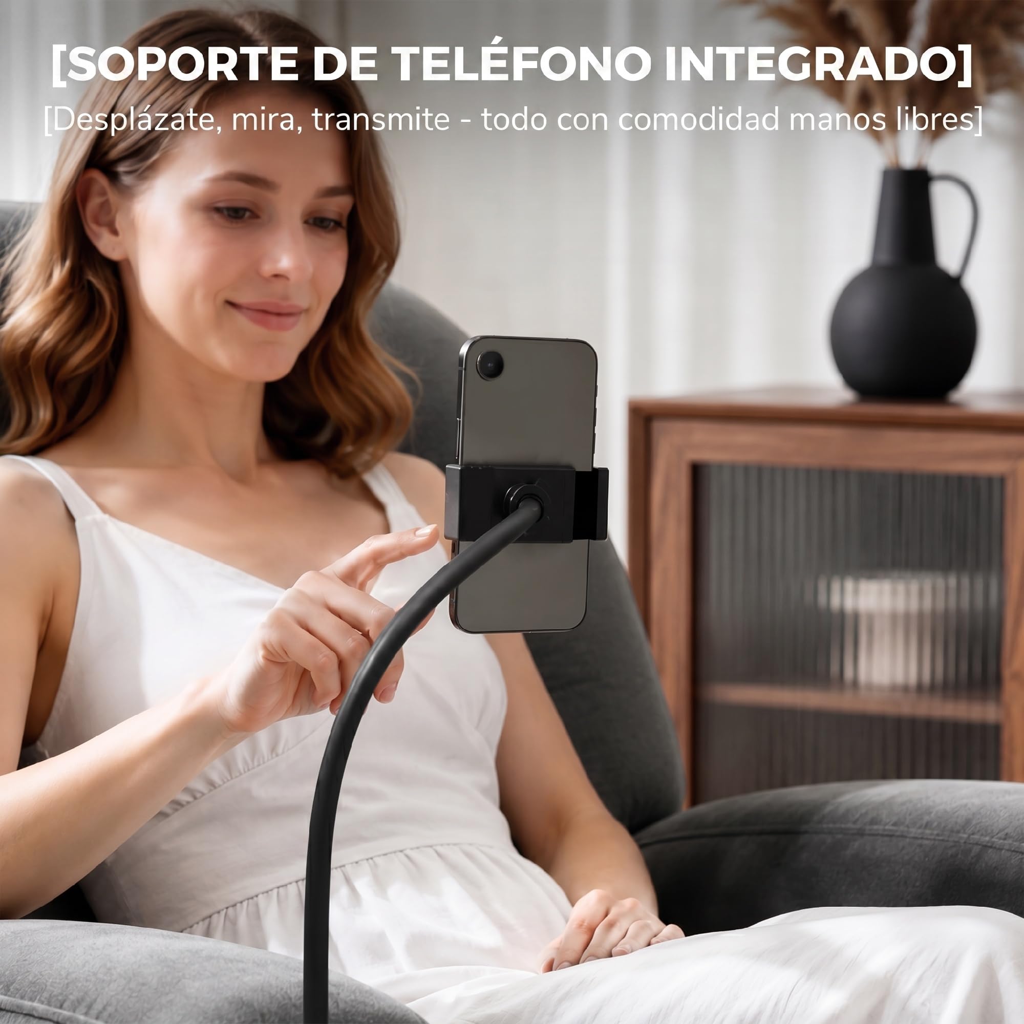 HOMCOM Sillón Relax Reclinable 3 en 1 Función Mecedora Asiento Amplio Gris