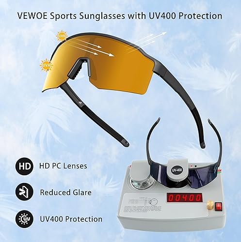 Miniatura 6 de Gafas de sol polarizadas para hombres y mujeres, protección UV400, gafas de sol deportivas, gafas de béisbol para pesca MTB