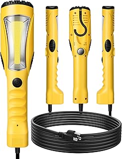 DEWENWILS LED Work Light, Underhood Work Light (15 feet), 1200LM, Trouble Light with Cord, Strong Magnet, Swivel Hook, Handheld Corded Work Light for Garage, Workshop, Car Repair Scene, ETL Listed