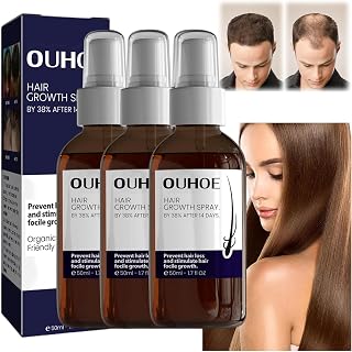 3pcs Ouhoe Hair Growth Spray, Ouhoe Hair Growth Oil, for Fast Hair Growth and Hair Repair, Hair Growth, for Dry Frizzy Damaged Hair Loss
