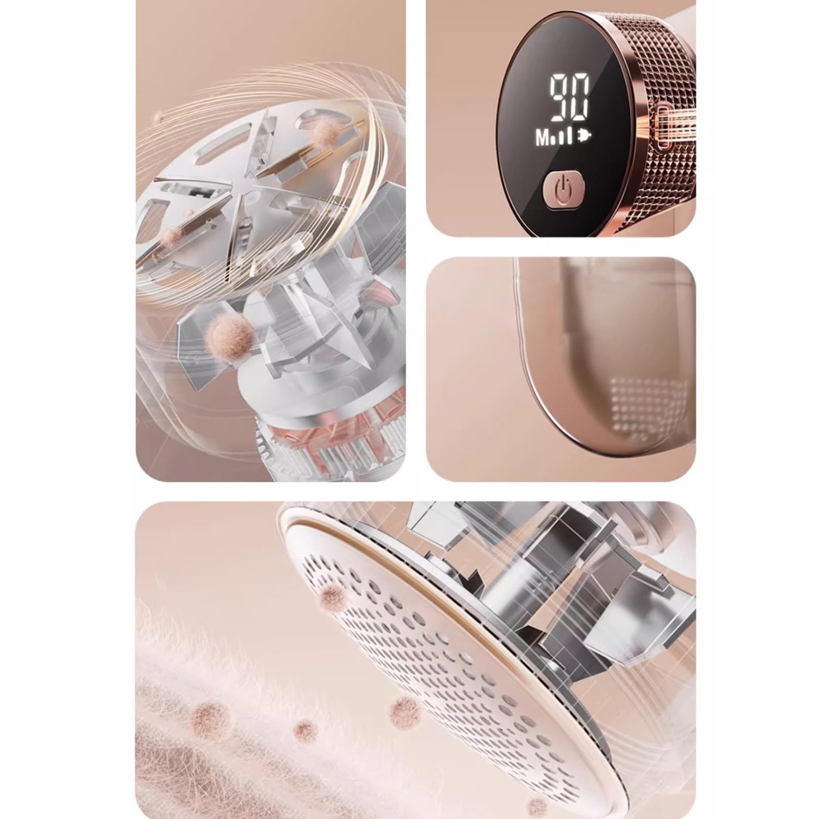 Quitapelusas eléctrico Cortadora de Bolas de Pelo, Carga eléctrica, eliminación de Bolas de Pelo, raspado de Ropa, succión y Afeitado, máquina de Pilling for el hogar Removedor de Pelusa para Ropa