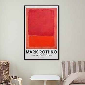 アートポスター マーク・ロスコ 赤の上のピンクと白 展覧会 送料込 匿名発送 アートポスター マーク・ロスコ 赤の上のピンクと白 展覧会 送料