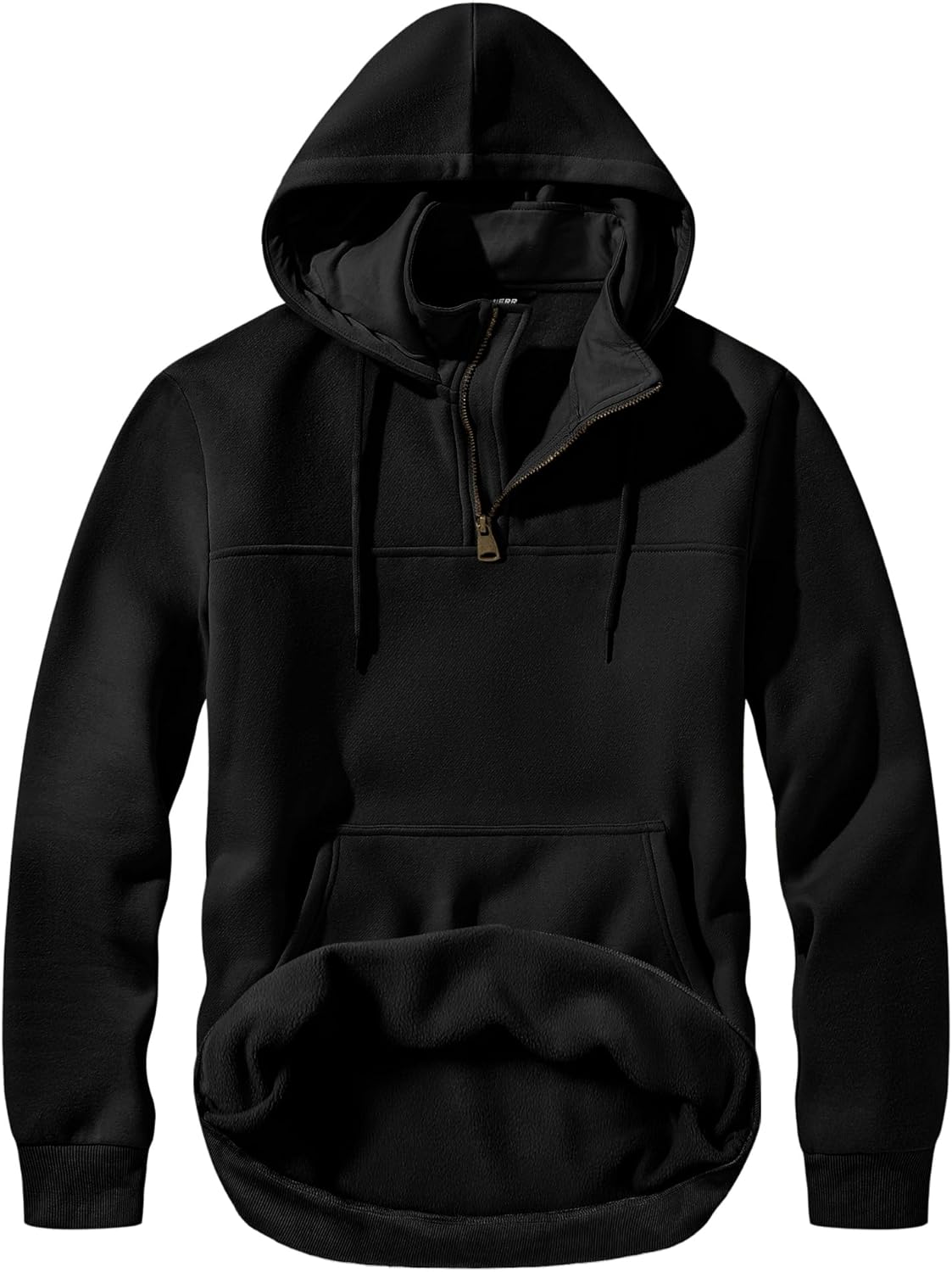 JMIERR Mens Casual Cotton Hoodies Drawstring Quarter Zip Pullover Sweatshirts - Image 5