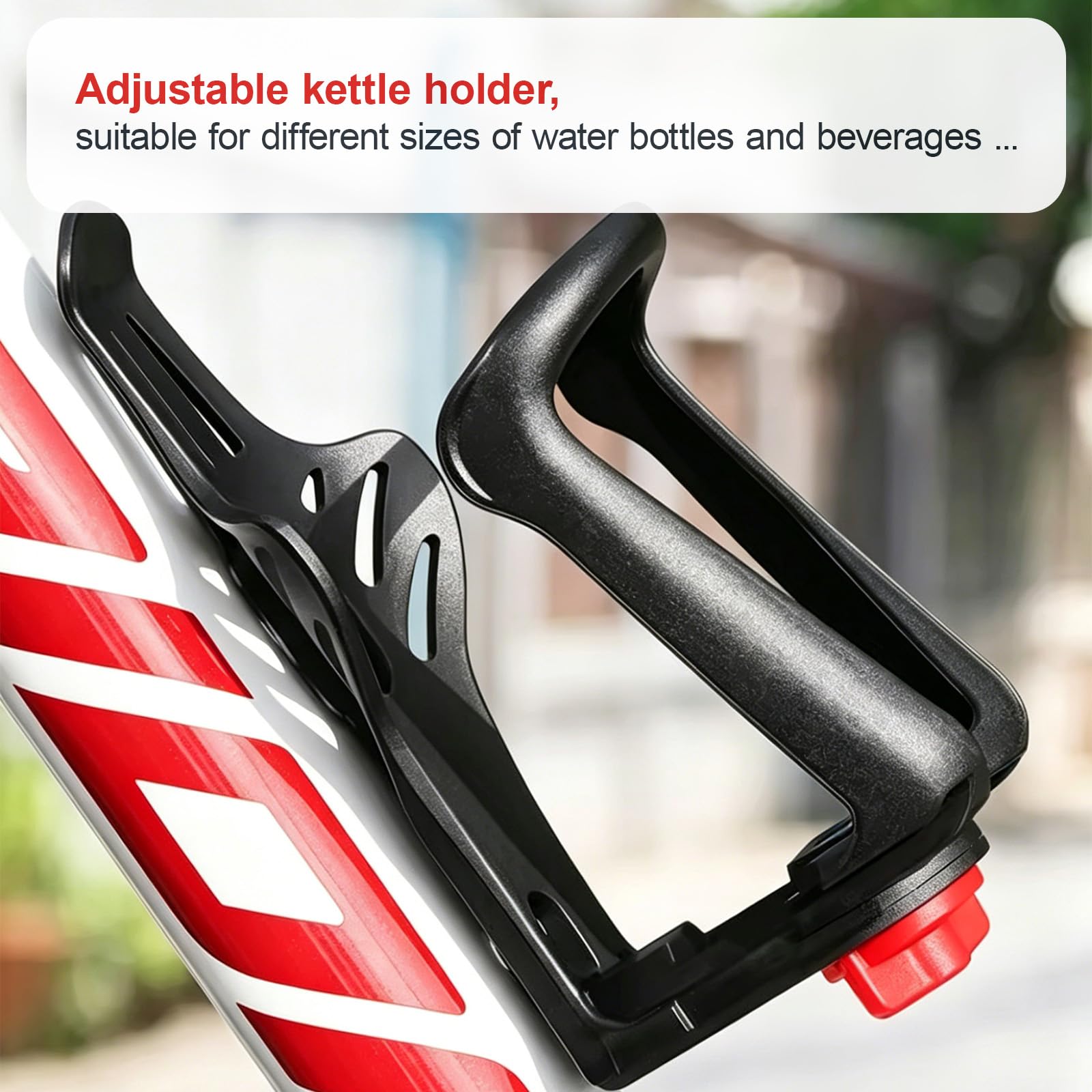 Porte-bouteille pour vélo réglable, adapté cadre et guidon, pour VTT, route, trottinette