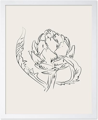 Miniatura 290 de Poster Master Póster de peonías – Estampado de flores retro – Ilustración floral – Ilustración en blanco y negro – Diseño de línea y abstracto –