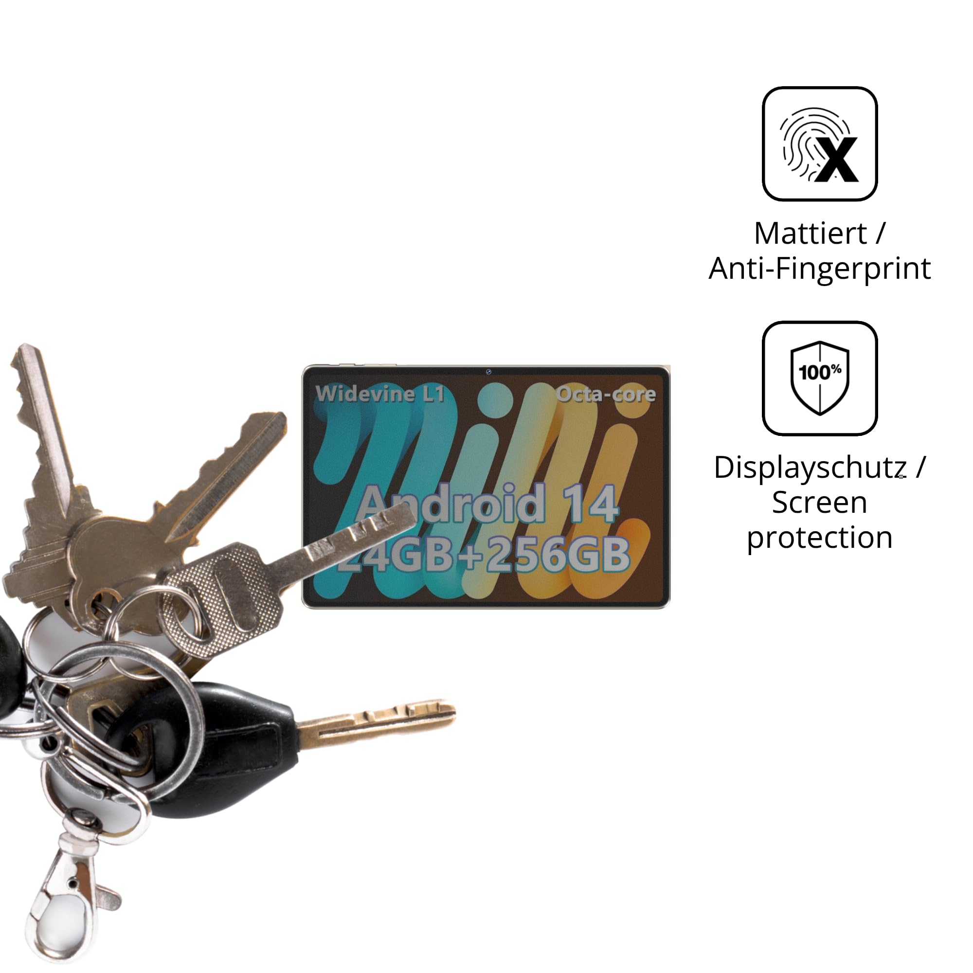dipos Protector de Pantalla Antiespía para Dghrti Tab 50 11 Zoll | Película protectora mate, filtro de privacidad 4 vías, ajuste perfecto, antiarañazos, sin burbujas, autoadhesivo