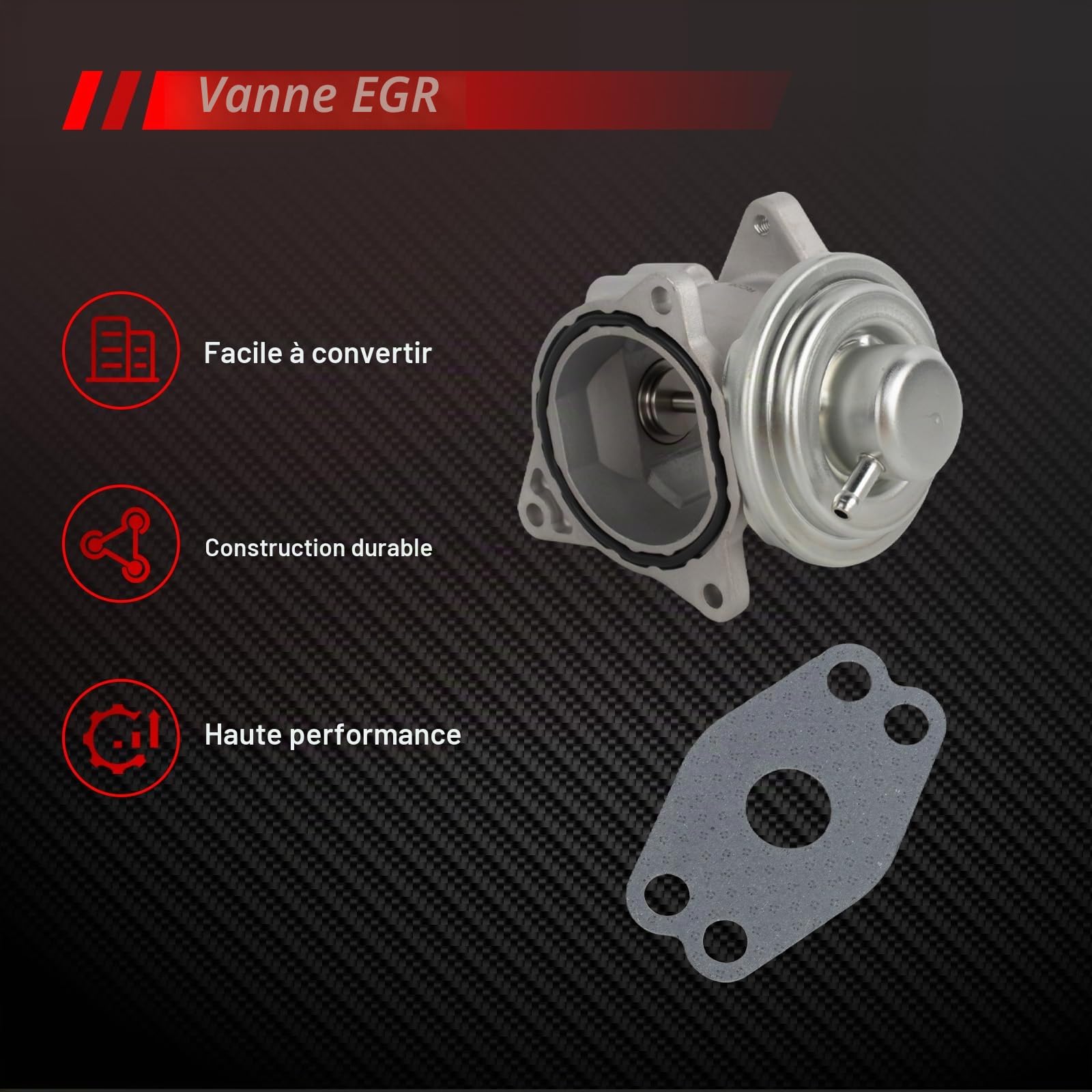 038129637D 68001558AB Valve AGR avec joint de rechange pour 1J2 Golf IV Golf Plus Golf V Polo 1999-2013 1.9TDI 2.0TDI