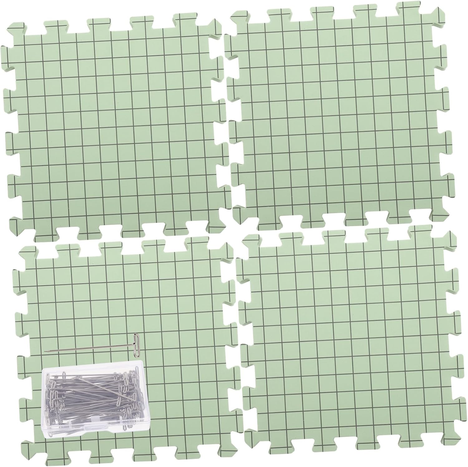 TEHAUX Foam Blocking Board Knitting Blocking Mats Crochet Mats Pins for Knitting Crocheting for