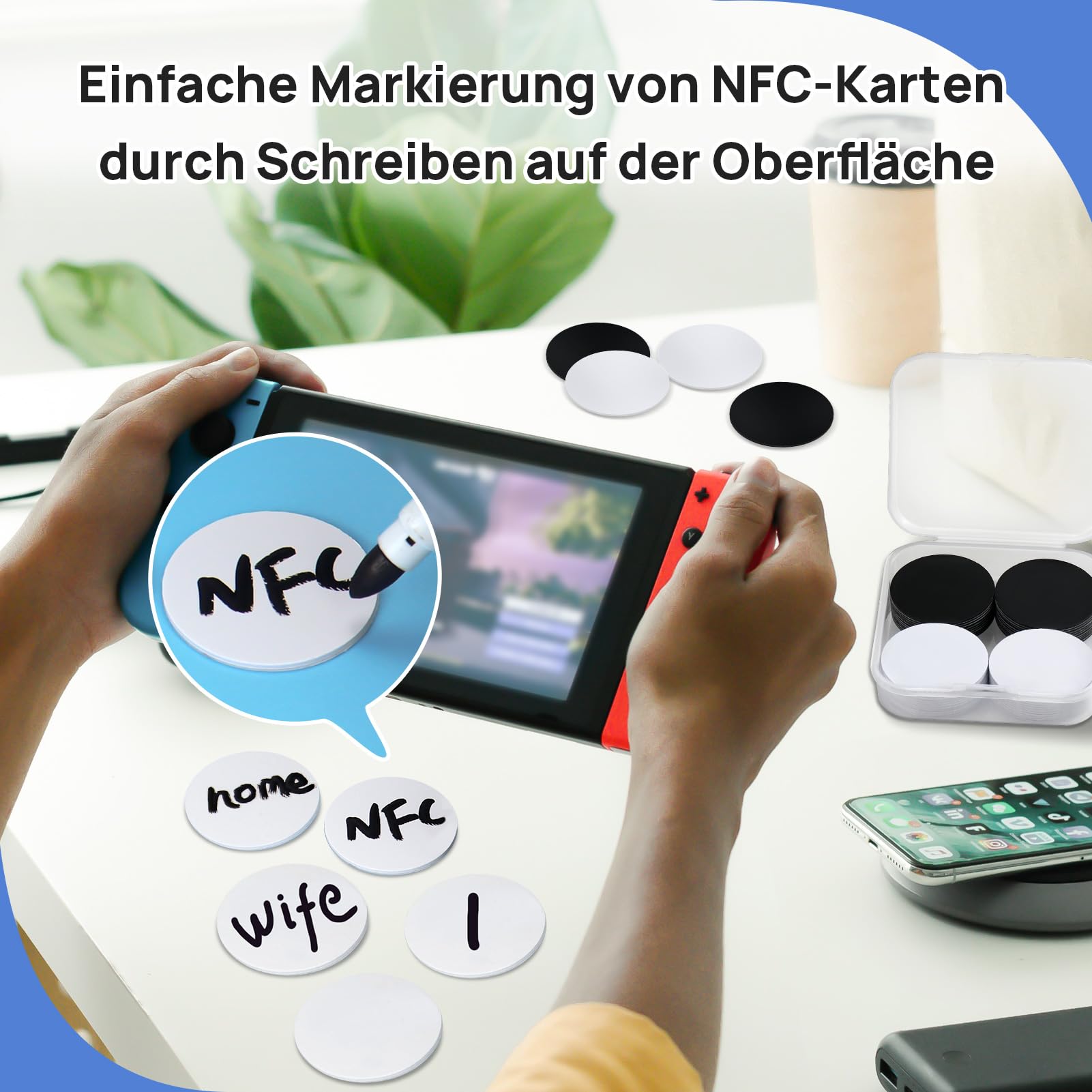 20 sztuk NFC Tags, karty NTAG215 NFC, 25 mm samoprzylepne naklejki NFC z TagMo i Amiibo