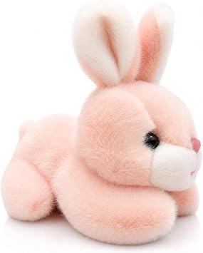 Pink Bunny Plush 8" Cute Rabbit Plush for Girls and Boys, Soft and Cuddly Bunny Plush Toy for Kids Theme Party Favors Easter Basket Stuffer Birthday Gift