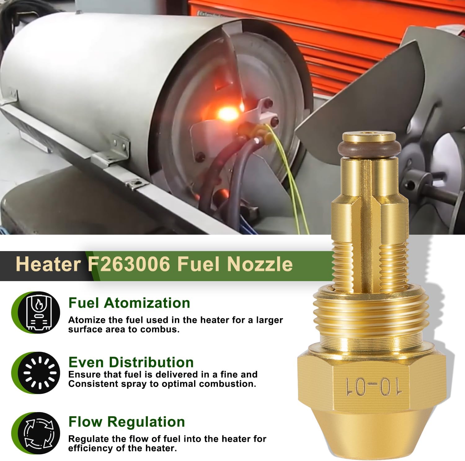 F263006 Nozzle Kit for 35000 BTU Reddy, DESA, Remington Heater, Replace PP206, HA3006, 079744-01 and 100735-02
