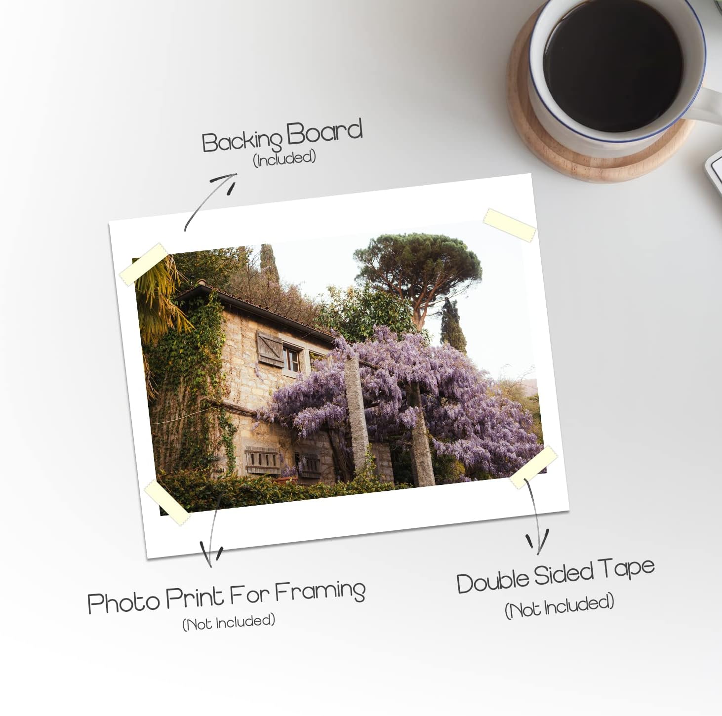 Golden State Art, 5x7 Backing Board Only, 4-Ply Thick 100 Single Backer Boards for Frame, Photo, Print