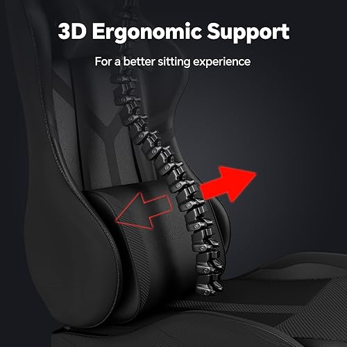 Miniatura 6 de ZHISHANG Silla de videojuegos, silla de jugador para adultos, silla ergonómica de computadora con respaldo alto, silla de oficina para PC con