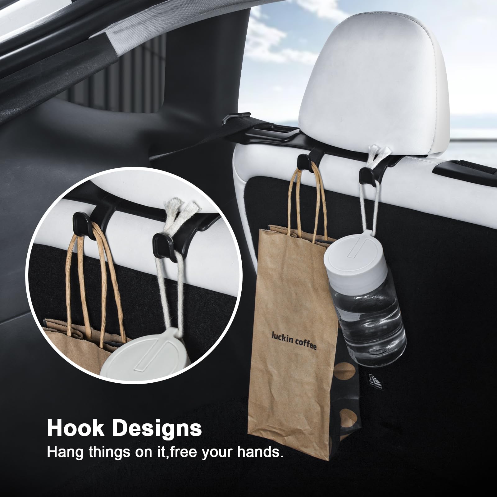 Lot De 2 Supports De Ceinture De Sécurité Tesla Model Y 2020-2023 - Fixation Nylon