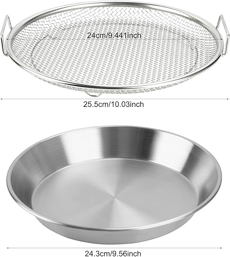 Miniatura 3 de Bandeja de filtro de aceite, coladores de malla de acero inoxidable, accesorios para freidora de aire, estante de drenaje de alimentos fritos,