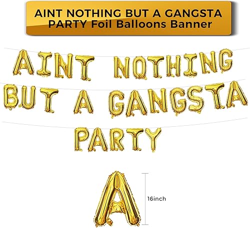 Miniatura 3 de Aint Nothing But A Gangster, decoraciones de fiesta de los años 90 para adultos, decoraciones de fiesta de cholo, decoraciones de fiesta de homies