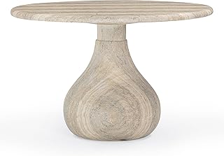 First of a Kind Round Dining Table in Travertine Concrete