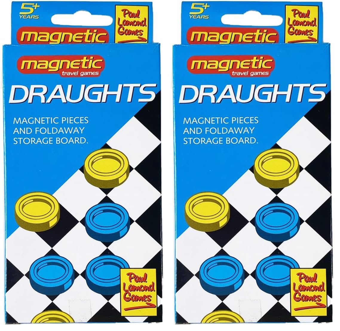 Paul Lamond Games Magnetic Travel Draughts Game (Pack of 2)