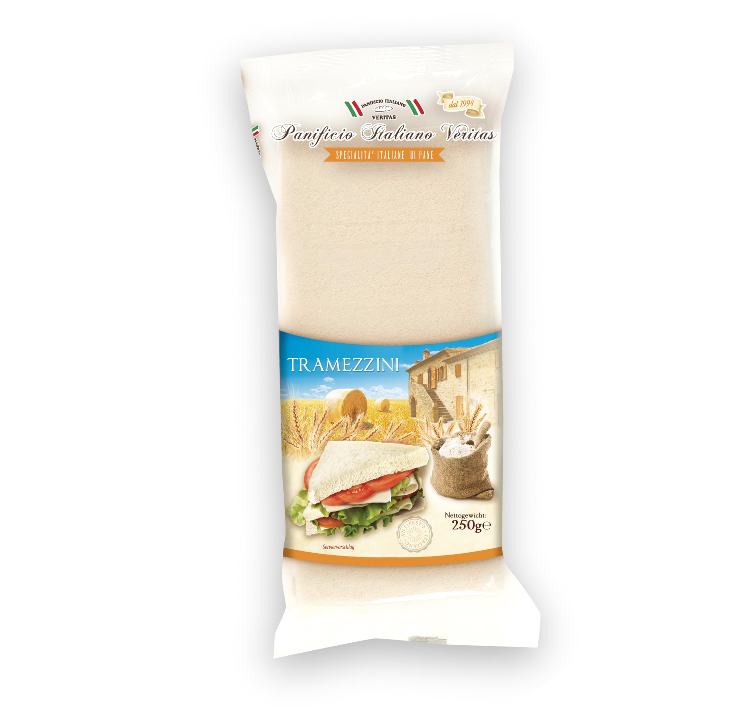 Panificio Italiano Veritas Pane per Tramezzini 250g - 12er