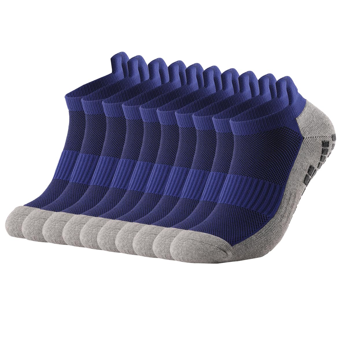 Calcetines de compresión de tobillo para hombres y mujeres, 2/4/6 pares, calcetines de compresión de corte bajo con soporte de tobillo, azul, 10 pares, 10 Pares Azul, 9-12
