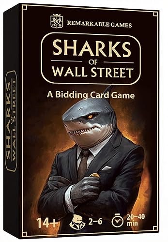 Sharks of Wall Street Auction Core Bidding Card Game –
