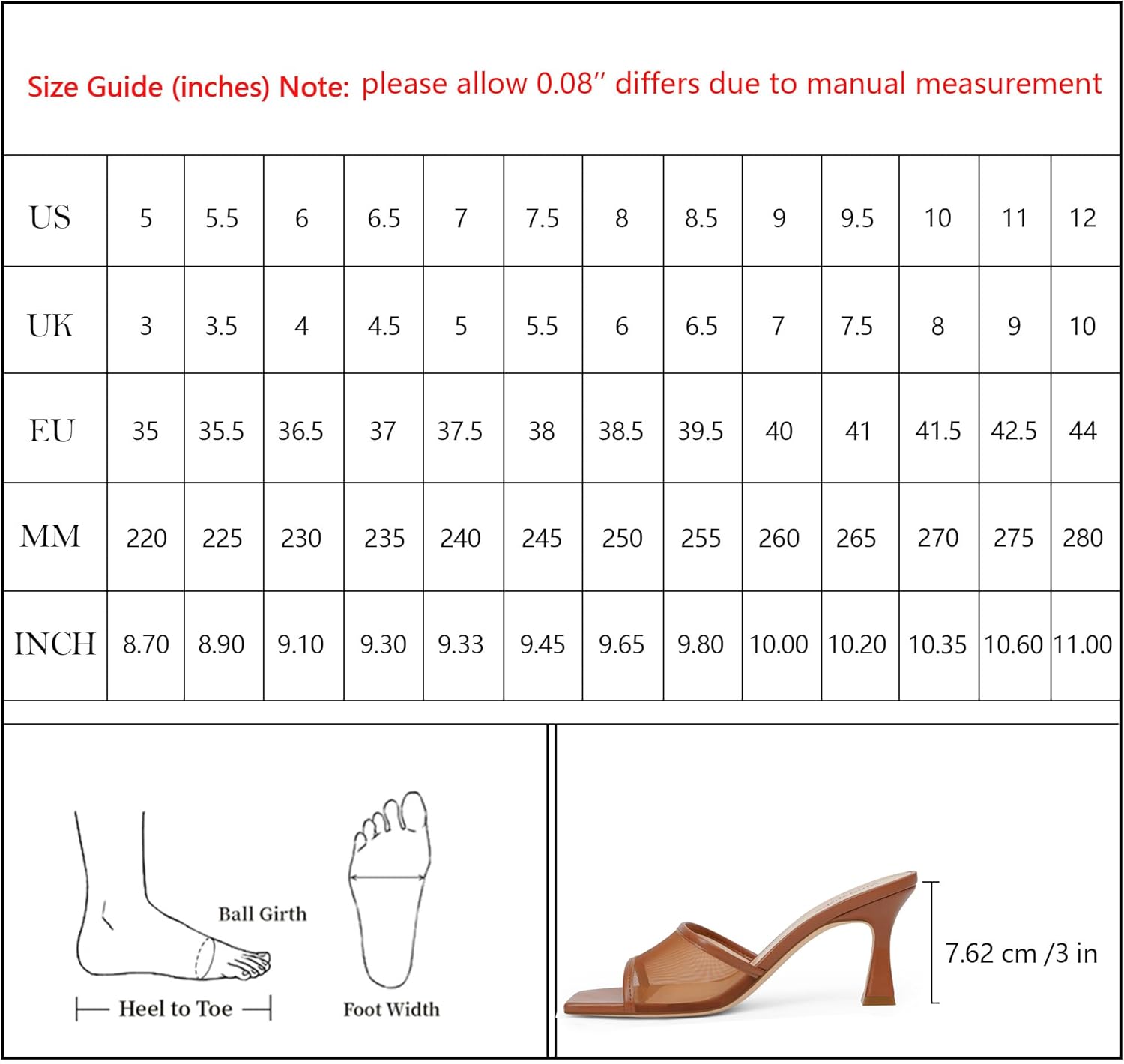 Modatope Womens Heeled Sandals Open Square Toe Heels Chunky Block Heel Slip On Sandals for Women - Image 7