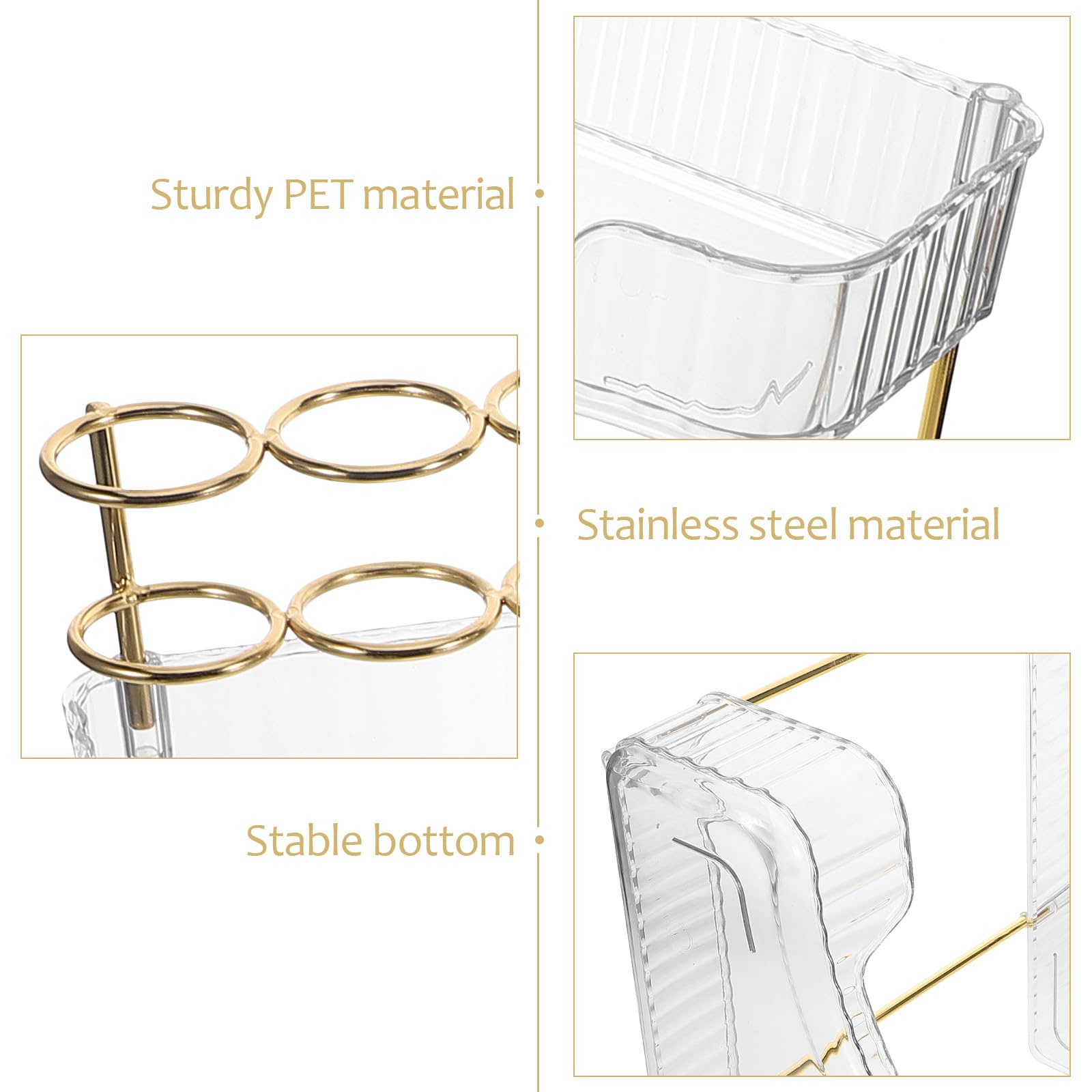Organizer für Badezimmerablage mit Dreieckigem Eckregal Mehrschichtiges Design aus Pet und Edelstahl Platzsparend und Formstabil für Kosmetik und Make Up